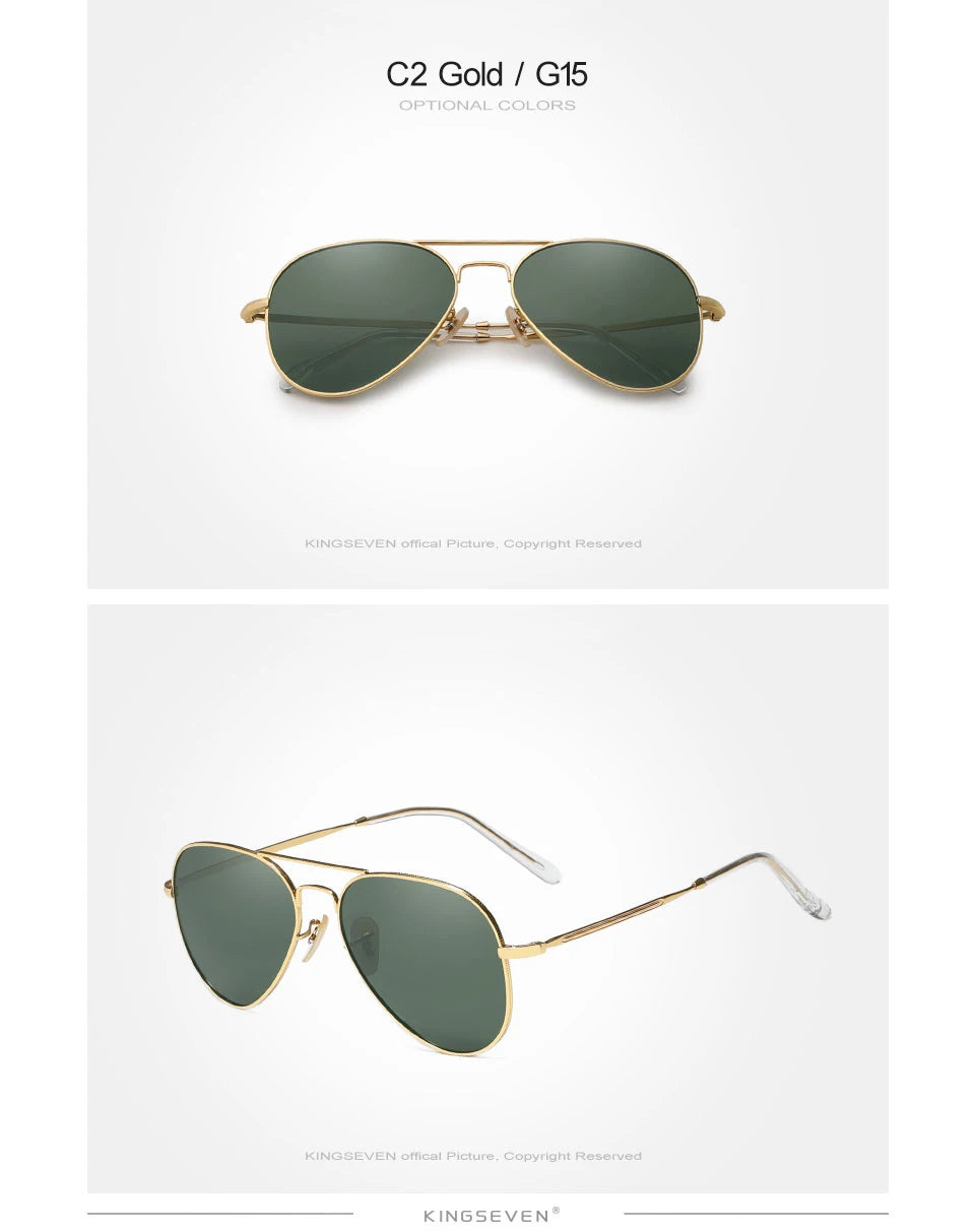Lunettes de soleil pilotes polarisées UV400 — style aviateur, protection solaire, hommes
