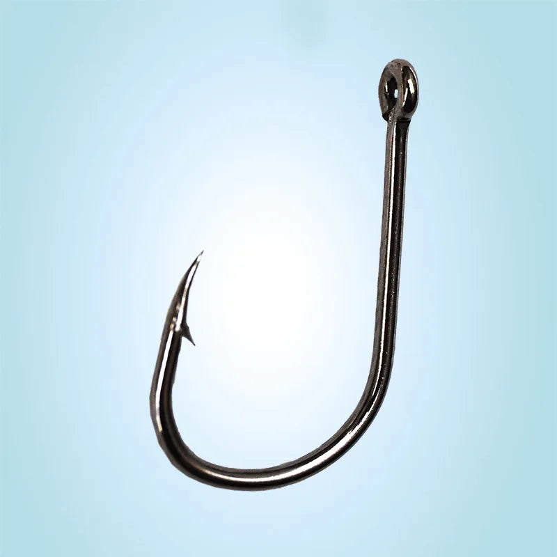 200 anzuelos de pesca circulares, anzuelos de ojo 3# -12#, anzuelos con púas para pesca de carpa, aparejos de pesca, accesorios de mercadería