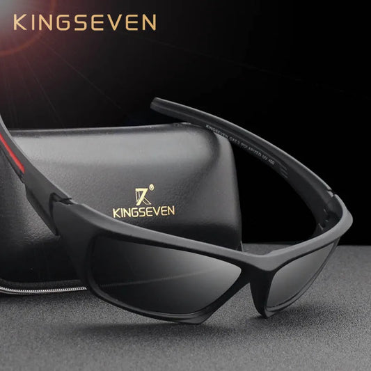 KINGSEVEN Brand 2024 Men Polarized Sunglasses TR90 Frame Night Vision Mirror Glasses Sunglasses Men Eyewear