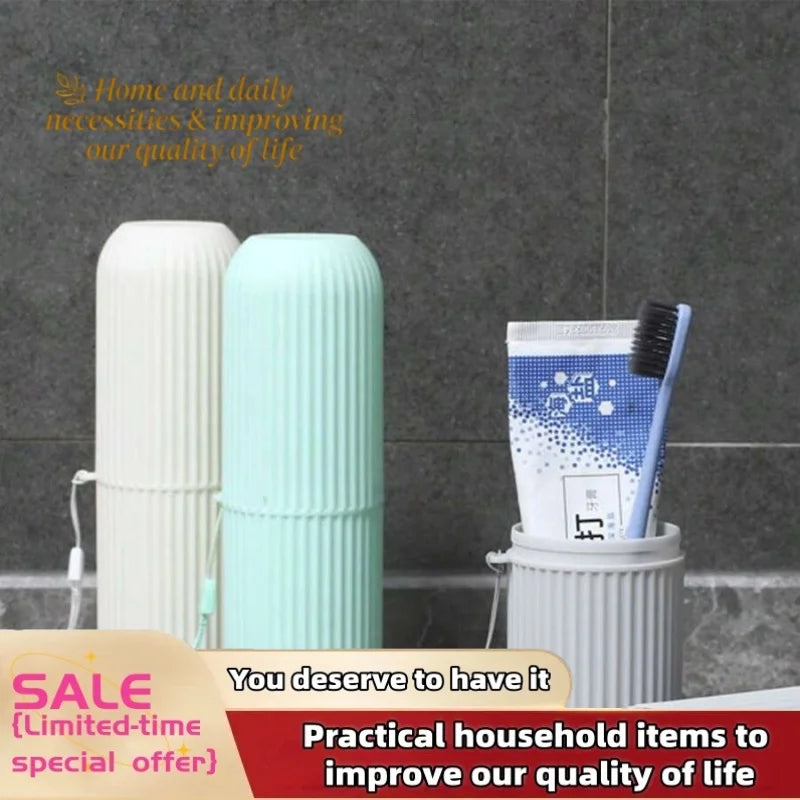 Boite de Rangement Voyage & Camping — Étui Protection Brosse à Dents 1/4 Pièces