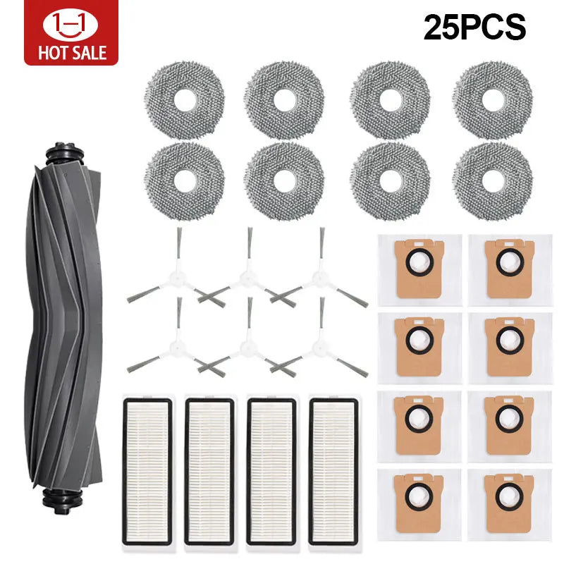 Bolsa para polvo para robot aspirador Xiaomi X20 + / X20 Plus, accesorios de trapeador y rejilla, cepillo lateral principal, filtro Hepa, piezas de repuesto