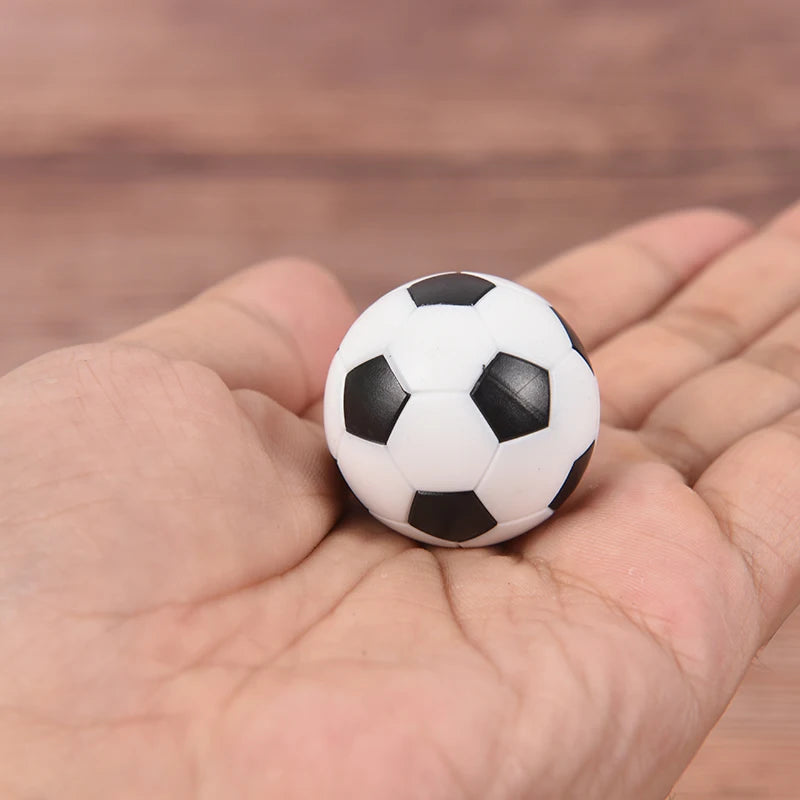 2 piezas de resina negra blanca mesa de fútbol balón de fútbol de bebé Fussball 32mm