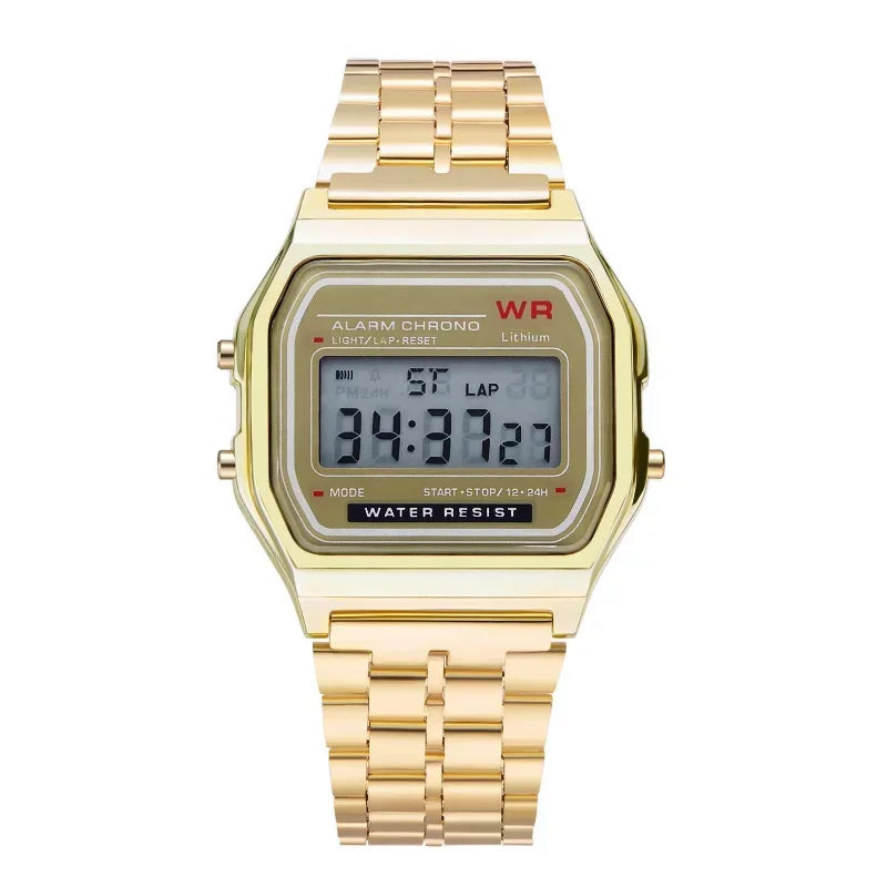 Stainless Steel Watch Bracelet Women's Watches Men's Watch Business Clock Multifunction LED Digital Sport Wristwatch Electronic Clock