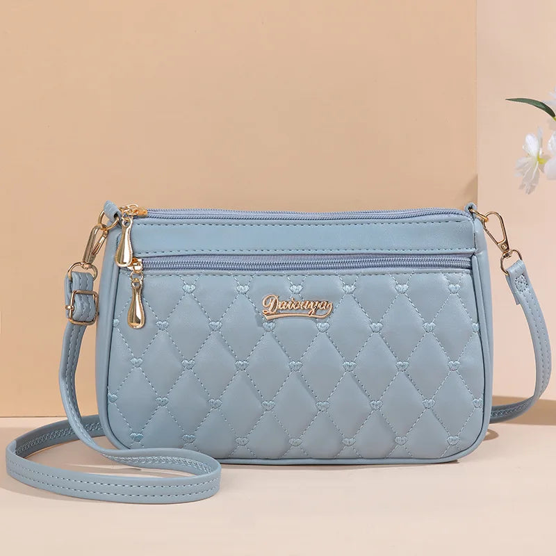 Sac à Main Brodé Femme Cuir — Messenger Boule de Cheveux Mode