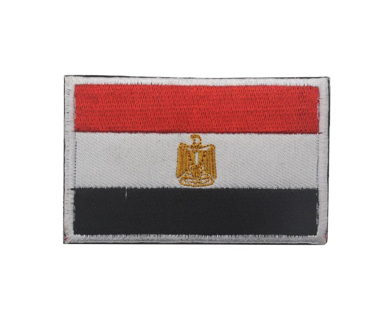 Bandera de África 3D Egipto Kenia Argelia Nigeria Angola Túnez Marruecos Sudán Malta Namibia Ghana Mozambique Banderas Parches bordados