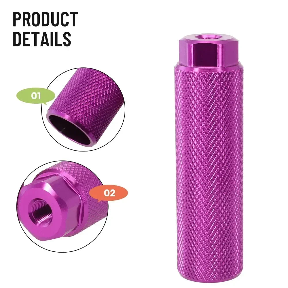 Anti-Slip Aluminum Alloy Bicycle BMX Foot Pegs, Suitable for 3-8 Inch Axles, Non-Slip Footrests
