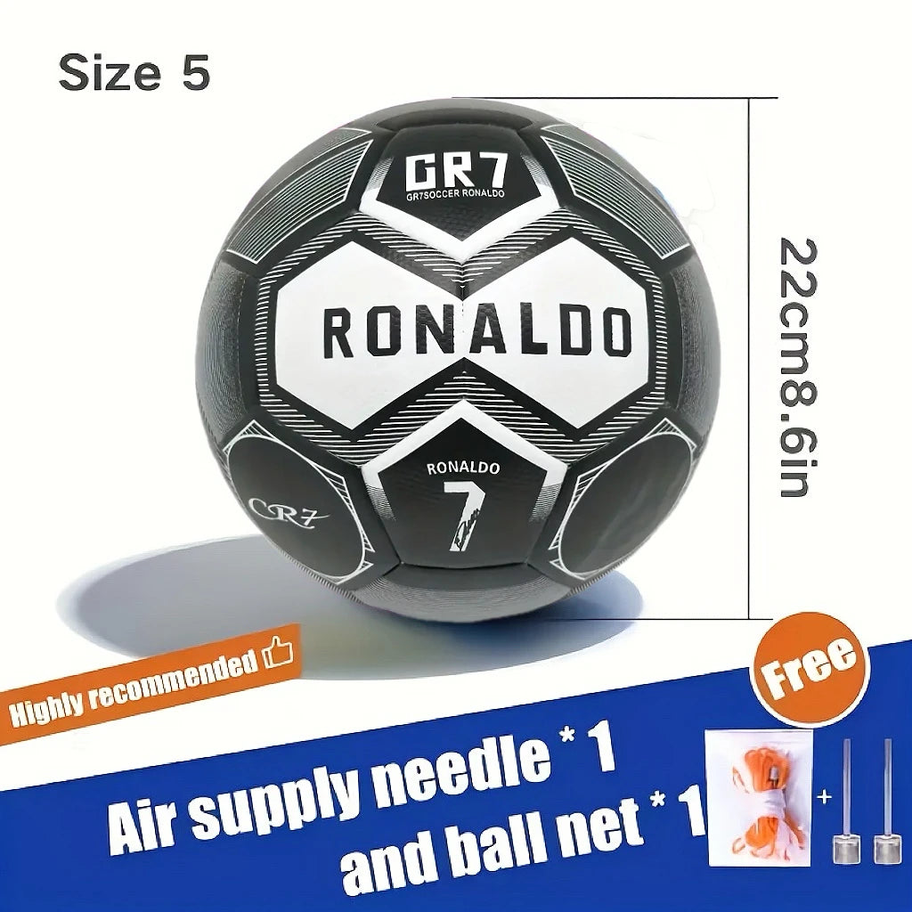 Ballon de Football Taille 5 PU Sans Couture — Match d’Équipe & Entraînement Extérieur