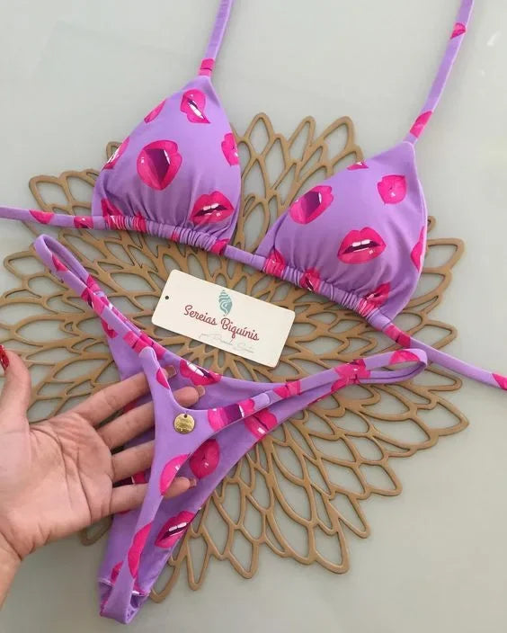 Nouveau Bikini femmes maillot de bain plage vacances maillots de bain imprimé léopard Sexy Bikini ensemble maillots de bain maillot de bain string maillot de bain Biquinis
