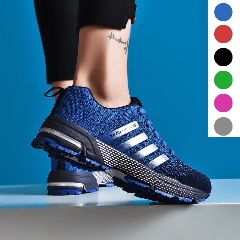 Zapatillas cómodas y antideslizantes para hombre, deportivas ligeras con absorción de impactos, estables, de malla, transpirables, informales, para pareja
