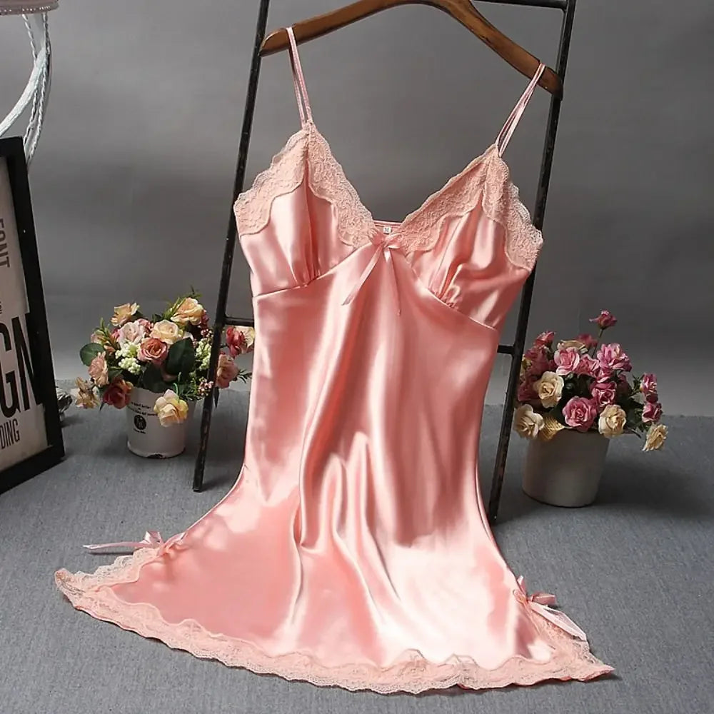 Lencería sexy de encaje con retazos, camisón de seda para boda, ropa de dormir, camisón, ropa de mujer, camisones, ropa de dormir sexy