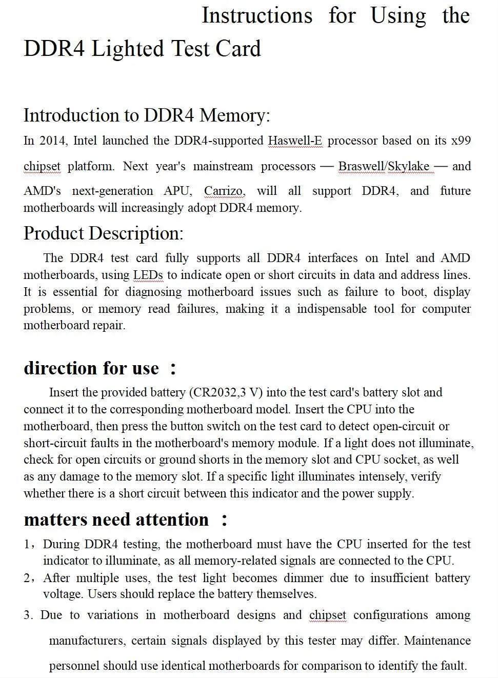 Carte de test d'analyseur de diagnostic SDRAM SO-DIMM, carte de test LED pour ordinateur portable, testeur de connecteurs de mémoire DDR2 DDR3 DDR4 DDR5