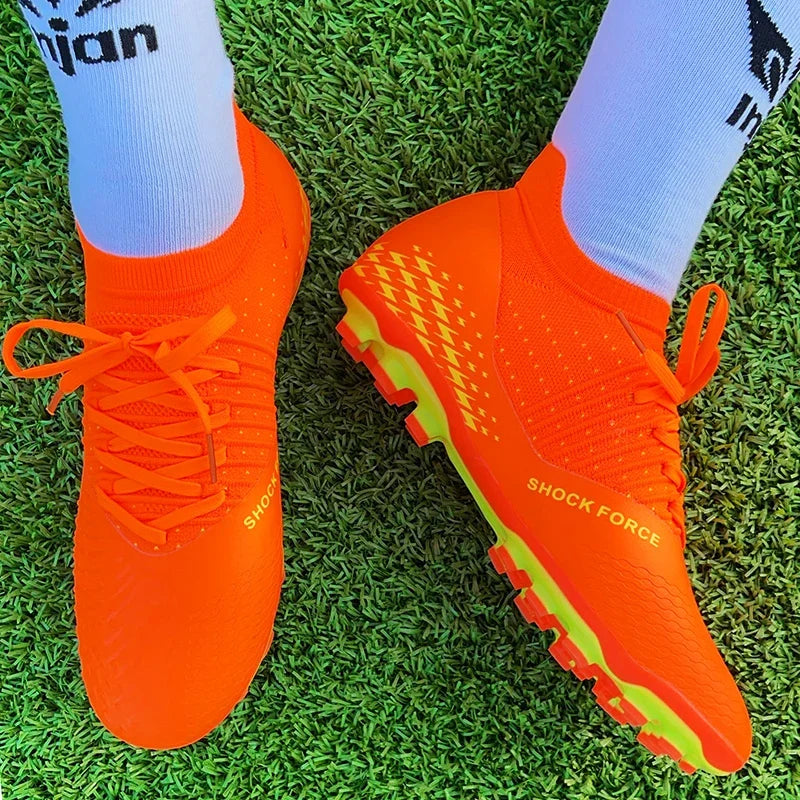 Chaussures de Football Tricot Respirantes FG — Crampons Professionnels Homme