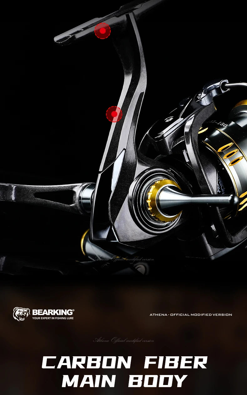 BEARKING RS Athena 5.2:1 roue rotative 6 + 1BB bouche inclinée tasse peu profonde Double bras oscillant tige d'équilibre roue rotative universelle