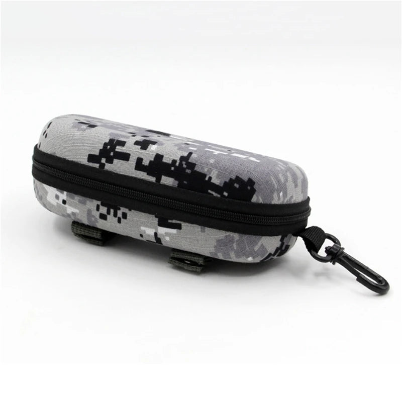 Étui à lunettes de Camouflage, boîte à fermeture éclair pour Sports de plein air, étui épais Anti-stress pour lunettes de soleil, boîte de rangement militaire Portable pour lunettes