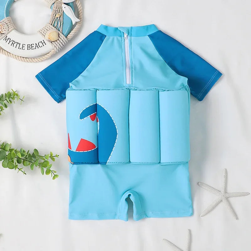 Maillot de Bain Flottabilité Enfant — Dessin Animé, Une Pièce, Protection Anti-Éruption, Garçon & Fille