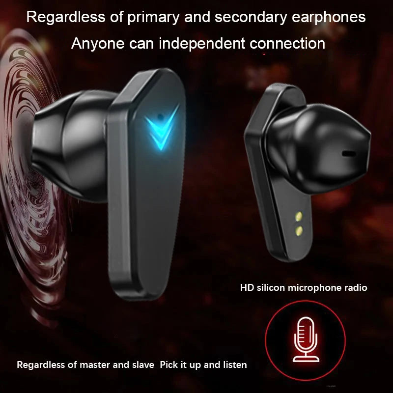Casque Bluetooth sans fil avec affichage LED — qualité sonore HIFI, jeu, musique, sport