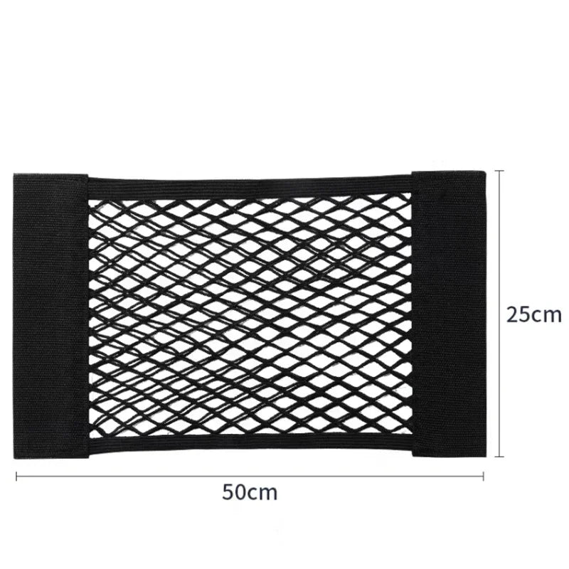 Car Trunk Storage Net, Magic Artificial Elastic Sticker, Universal, Rear Seat Bag