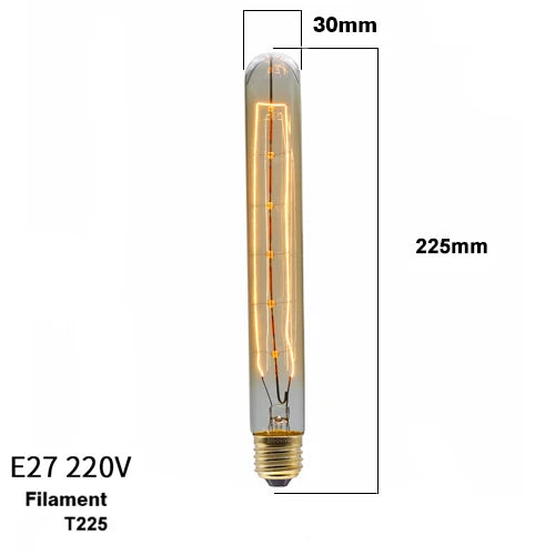 Bombilla retro Edison regulable E27 40W 110V 220V Lámpara incandescente de filamento vintage Bombilla decorativa