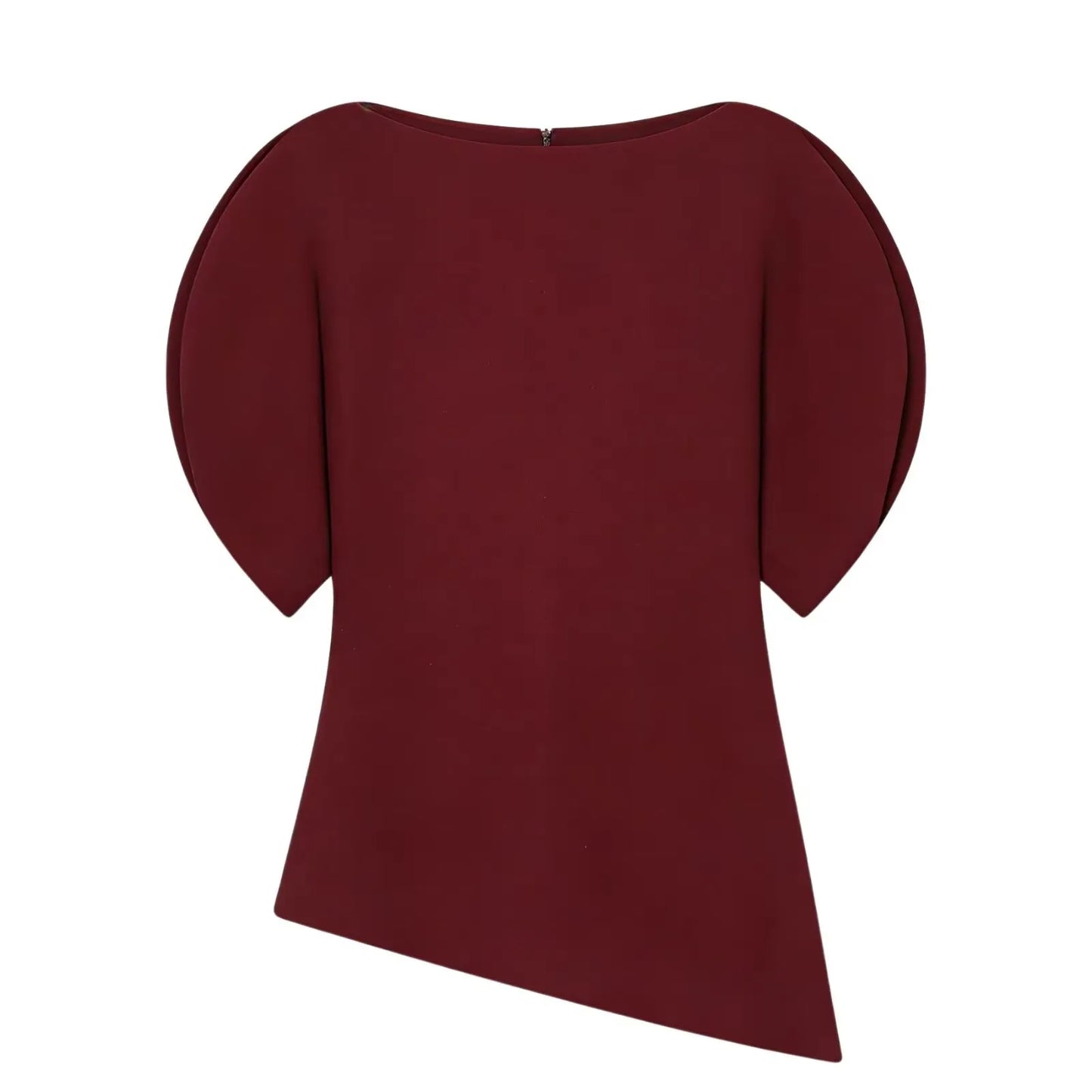 Blouse élégante à manches bouffantes et ourlet asymétrique pour femme — streetwear Y2K, printemps 2026