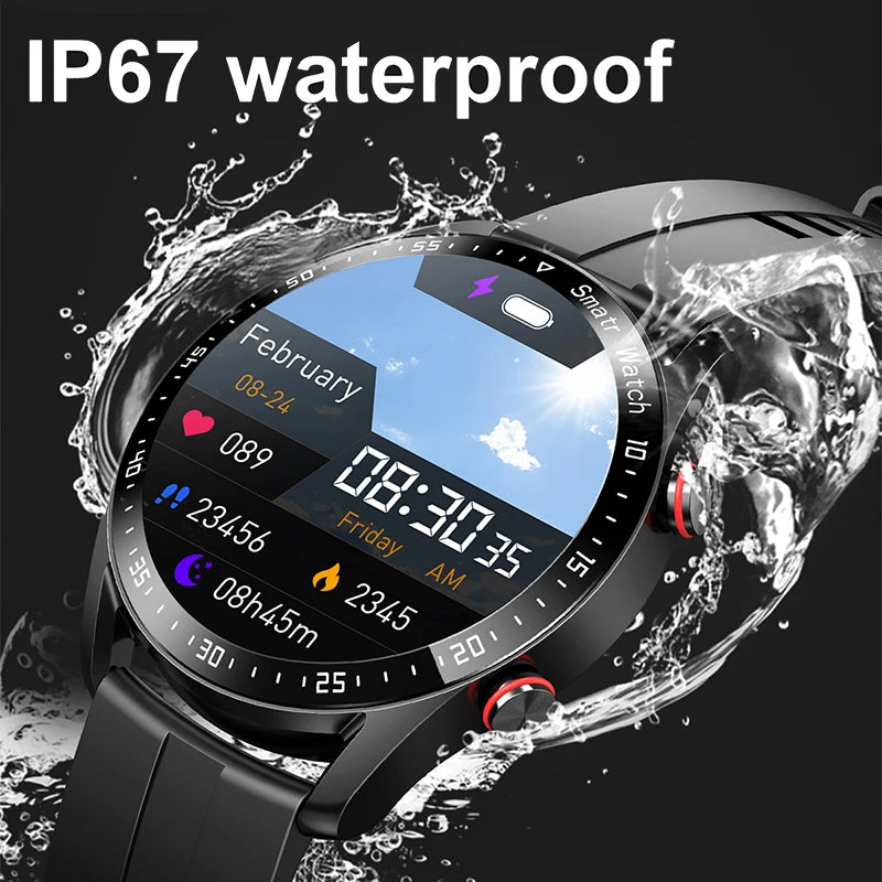 Smartwatch para hombres y mujeres, pantalla HD, Bluetooth, llamadas, GPS, monitor de ritmo cardíaco, resistente al agua IP68, nueva, 2024