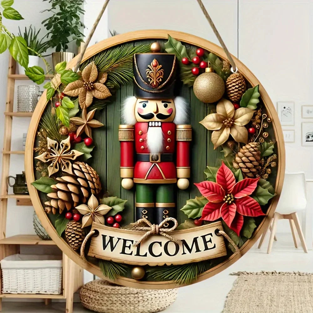 Letrero metálico vintage Cascanueces – Ideal para el hogar y la entrada