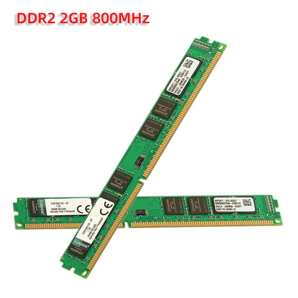 Barrette RAM DDR2 Kingston 2 Go / 4 Go DIMM 667 MHz 800 MHz — PC Bureau