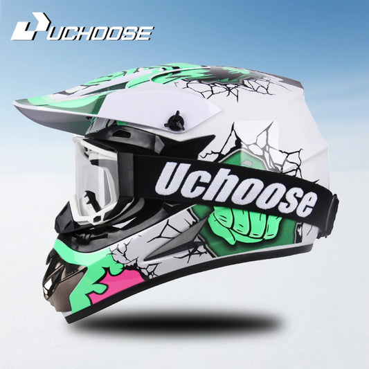 Casque Moto Motocross Enfants Tout-Terrain — Professionnel Lunettes Cadeau