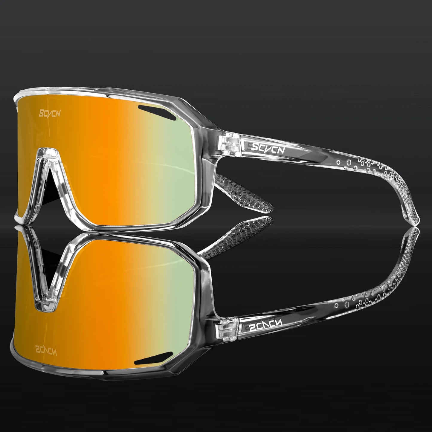 SCVCN Gafas de sol de ciclismo para hombre y mujer, MTB, bicicleta de carretera, gafas de conducción, deportes al aire libre, gafas de correr UV400, gafas de senderismo