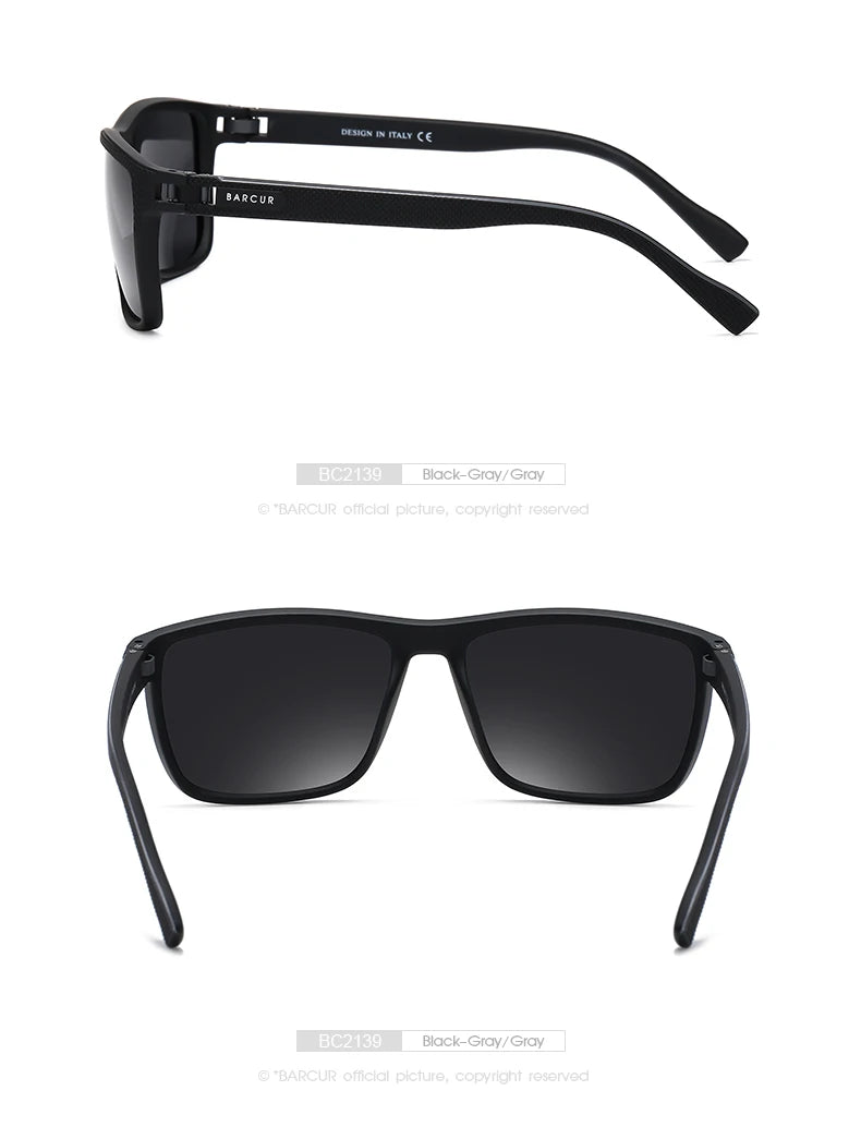 Lunettes de soleil polarisées TR90 sport léger — protection UVAB, homme et femme