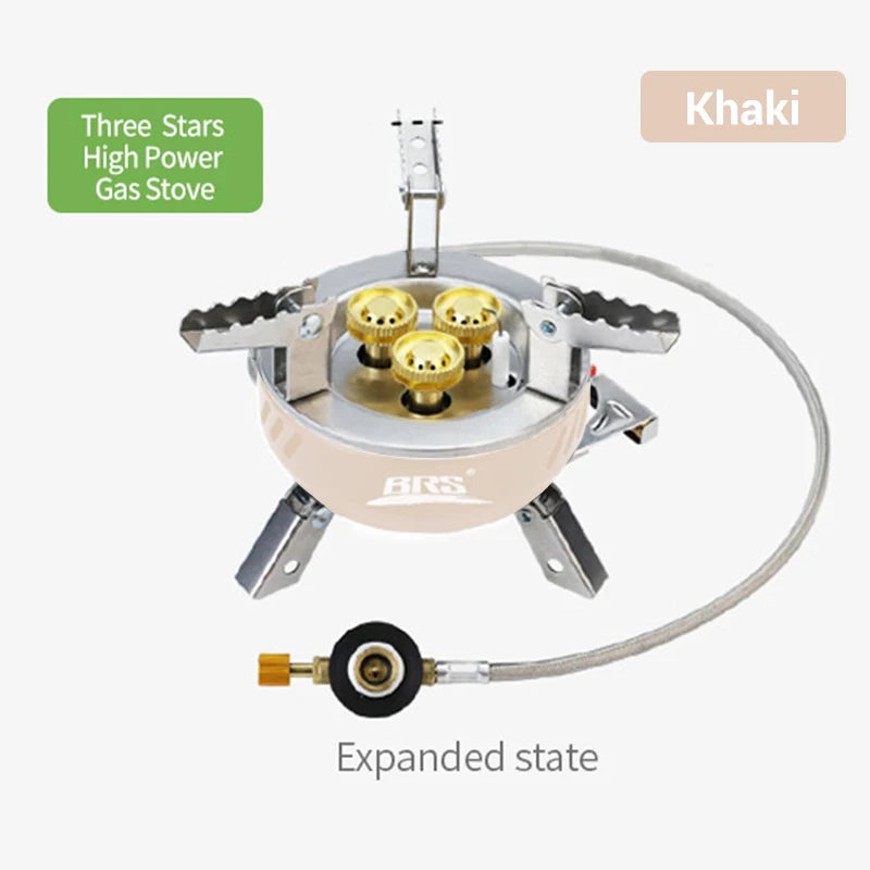 BRS – cuisinière à gaz de Camping 3/7 cœurs, brûleur touristique Portable haute puissance, allumage électronique extérieur, four de Camping, équipement de pique-nique
