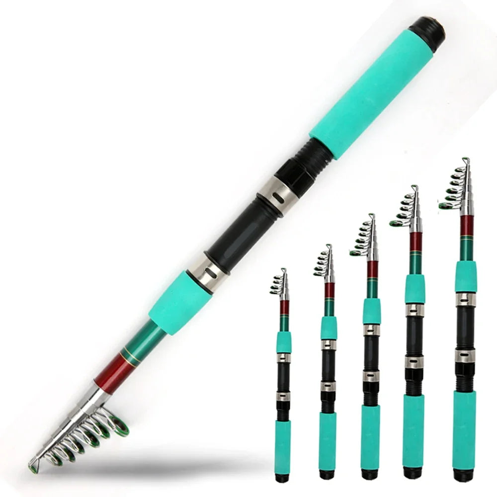 Mini Canne à Pêche Télescopique Portable 1.8m à 3.6m — Voyage & Pêche en Mer