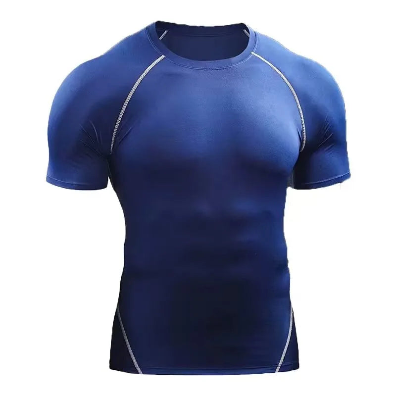 T-Shirt Fitness Extérieur Séchage Rapide Homme — Course Yoga Extensible Ajusté