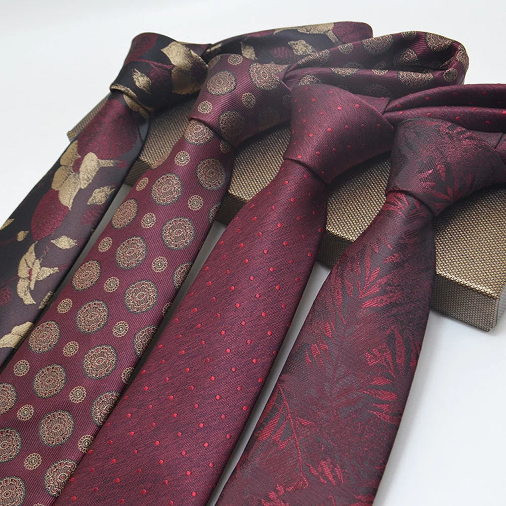 Corbata de jacquard de alta calidad para hombre, diseño floral de 8 cm, accesorios de corbata para uso diario, camisa, traje, corbata, regalos para fiestas de boda, corbata