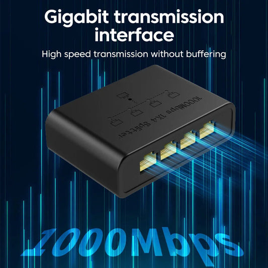 VIKEFON 5-Port Gigabit Network Switch Ethernet RJ45 Network Port Network Cable Connection Splitter Network Extender Cable