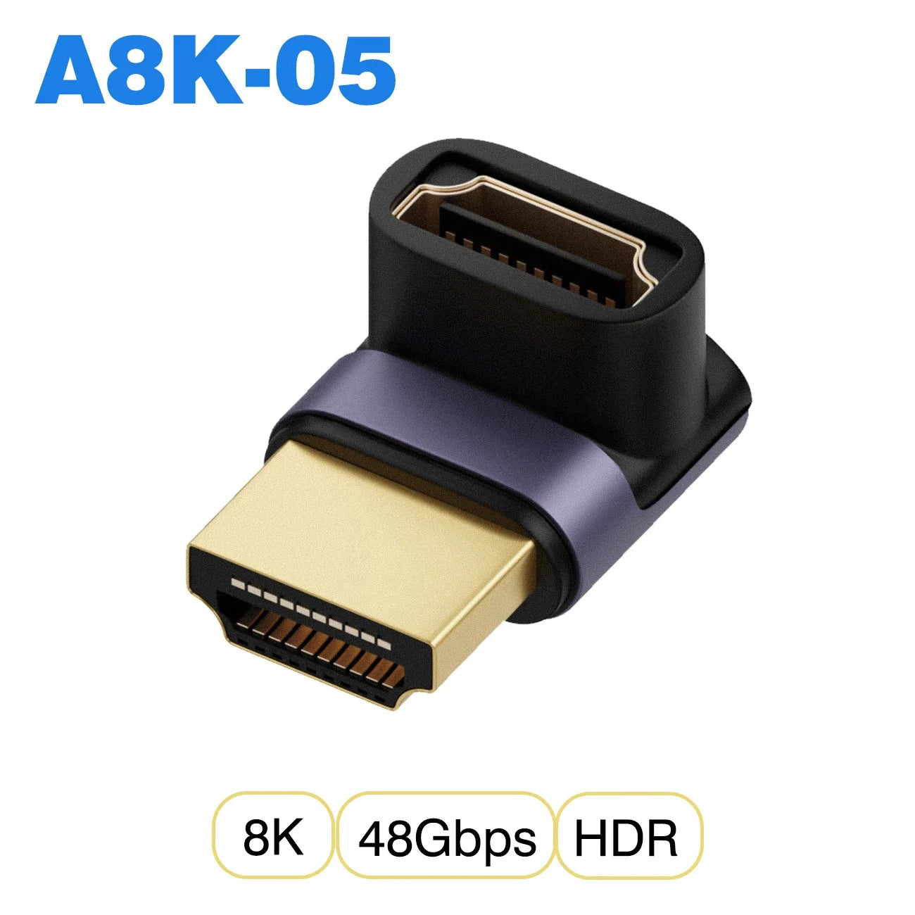 Convertisseur mini micro HDMI vers HDMI 2.1 — 48Gbps, 8K60Hz, 4K120Hz, projecteur, HDTV