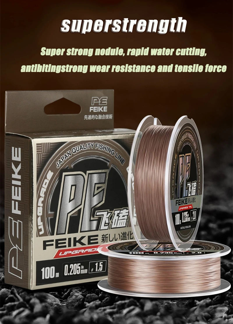 ZUKIBO FEIKE-Micro ligne de pêche tressée en PE, 0.05mm, 1000m, matériel japonais ultra fin, super bain, multimessieurs, carpe