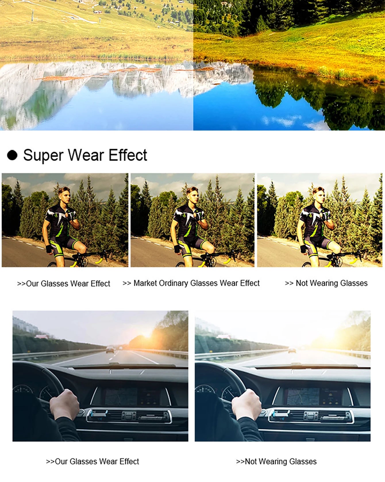 Lunettes de pêche polarisées camouflage — conduite, sports de plein air, cyclisme, course, UV400