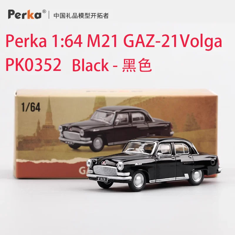 Perka - Coche de aleación M21 GAZ-21 Volga a escala 1:64, adorno, exhibición de recuerdo, colección, regalo de ocio