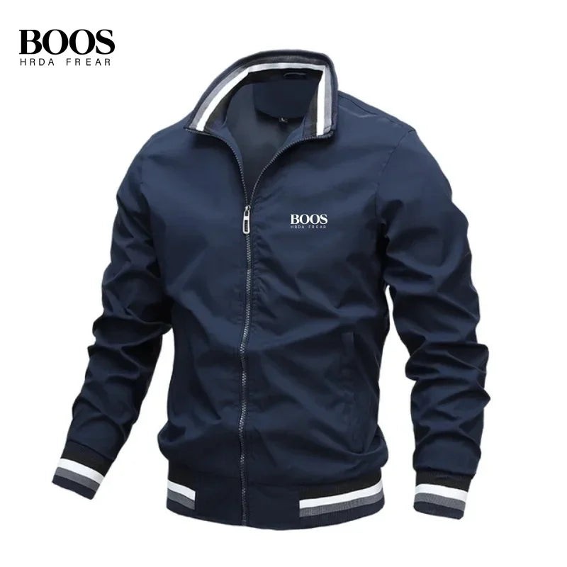 Men's high-end embroidered zipped jacket, luxurious and fashionable baseball top, casual outdoor sports, high quality, autumn