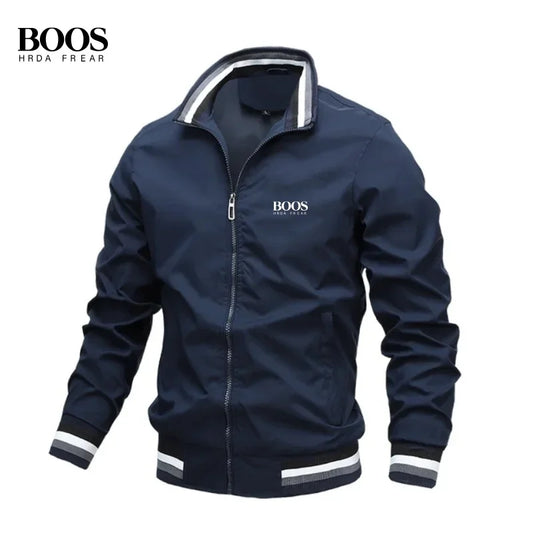 Men's high-end embroidered zipped jacket, luxurious and fashionable baseball top, casual outdoor sports, high quality, autumn