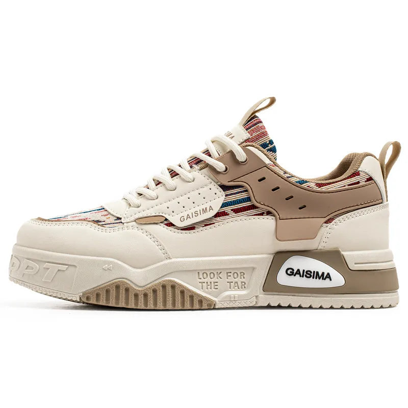 Blue Fashion Designer Skateboard Shoes Men Streetwear Hip Hop Sneakers Men Luxury Platform Skateboard Sneakers Men Basket Homme