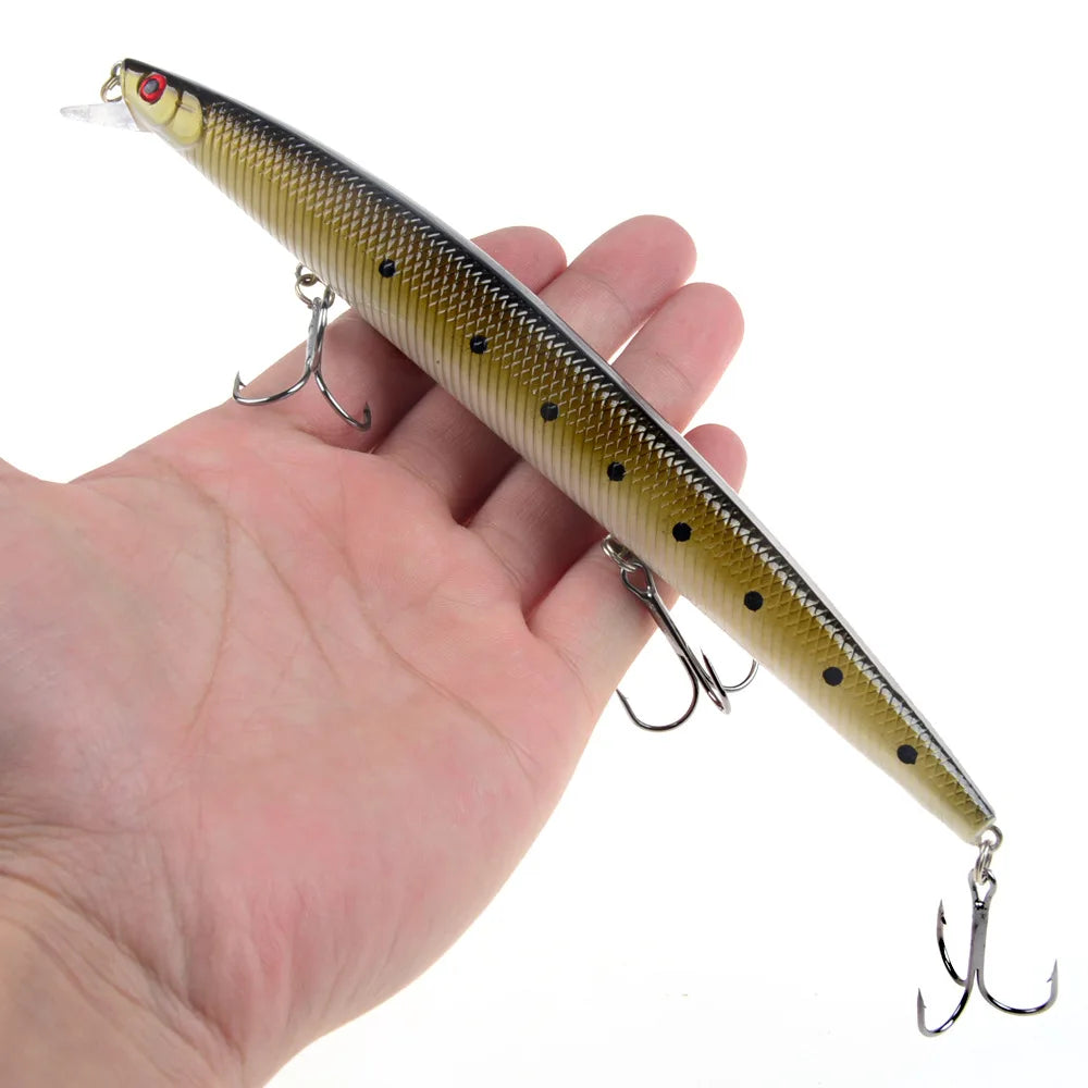 16 couleurs 18 cm 24g leurre de pêche méné Laser manivelle appât artificiel dur en plastique grand faux poisson leurres appât de pêche en mer