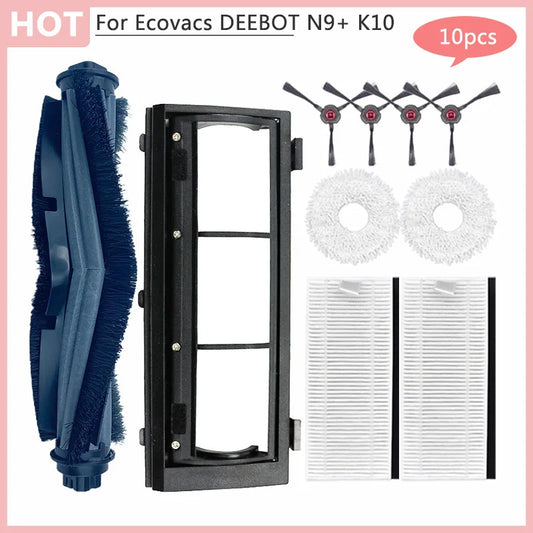 Accessoires pour aspirateur robot — couvercle brosse principale, boîte à poussière, filtre HEPA, vadrouille