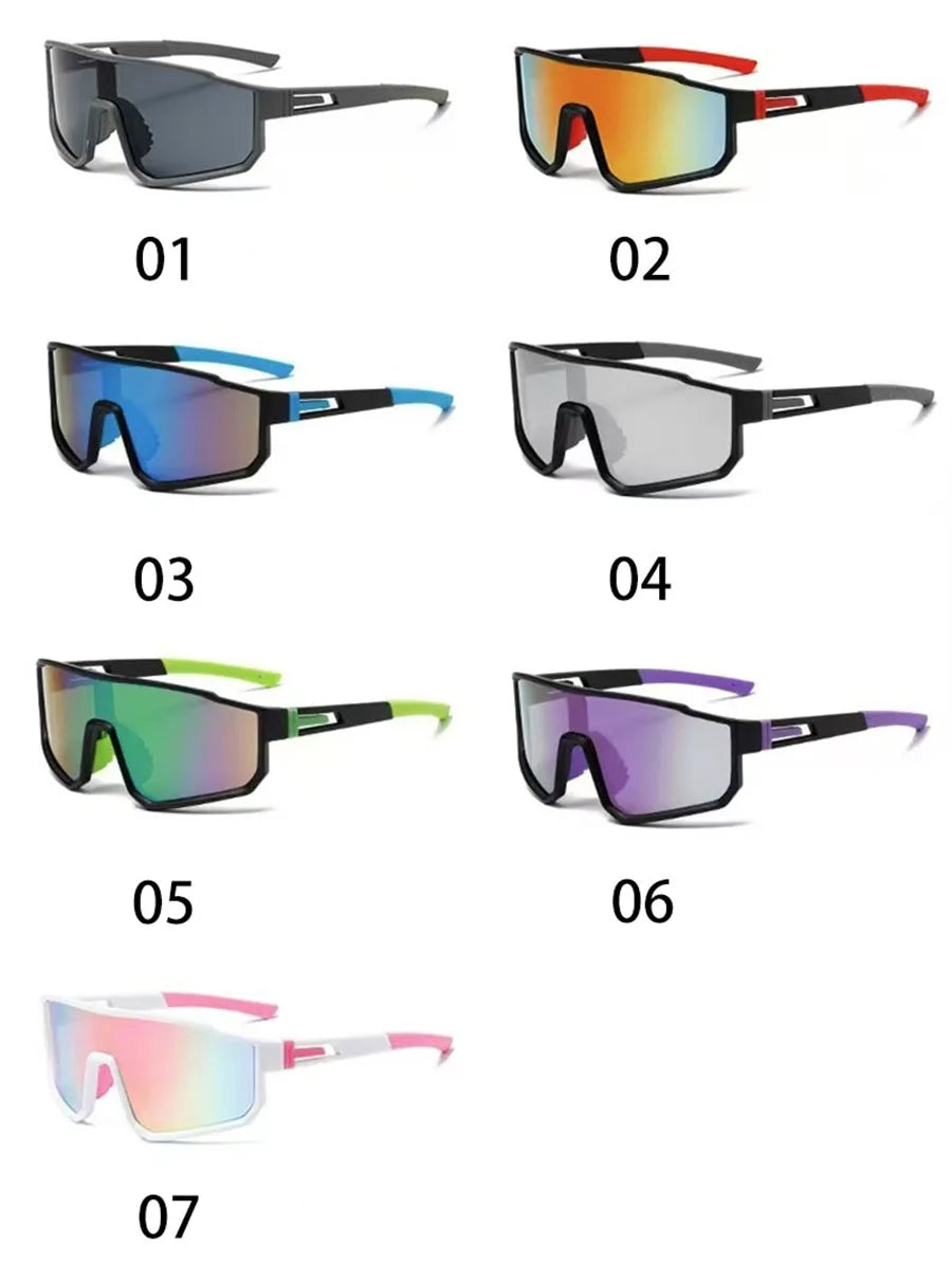 Men's oversized cycling glasses, bike, windproof, colorful coating, outdoor sports sunglasses, motorcycle
