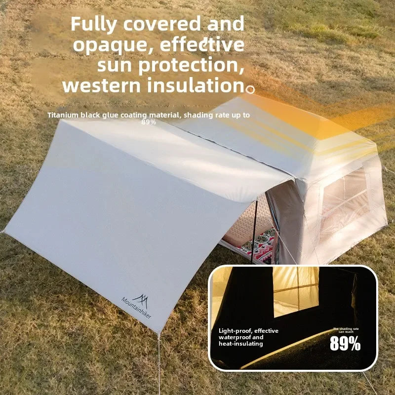 Tente Camping Gonflable 3-5 Personnes — Étanche Rapide Pompe Manuelle Anti-UV