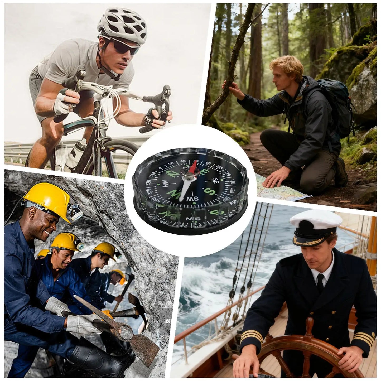Boussole de Randonnée Étanche Multifonctionnelle — Survie, Alpinisme & Navigation