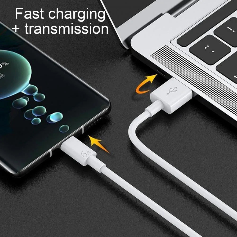 Câble de données USB 6A vers Type-C charge rapide compatible smartphones Android