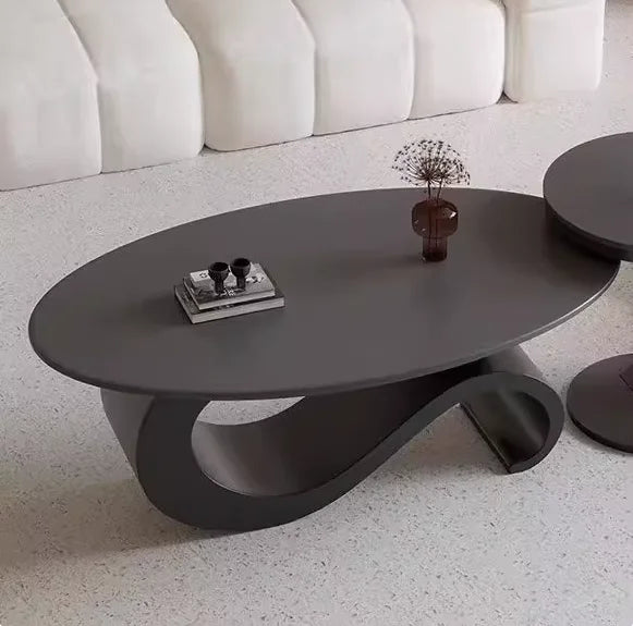 Table basse rétro milieu du siècle ovale — nordique, esthétique, classique, salon, meubles maison