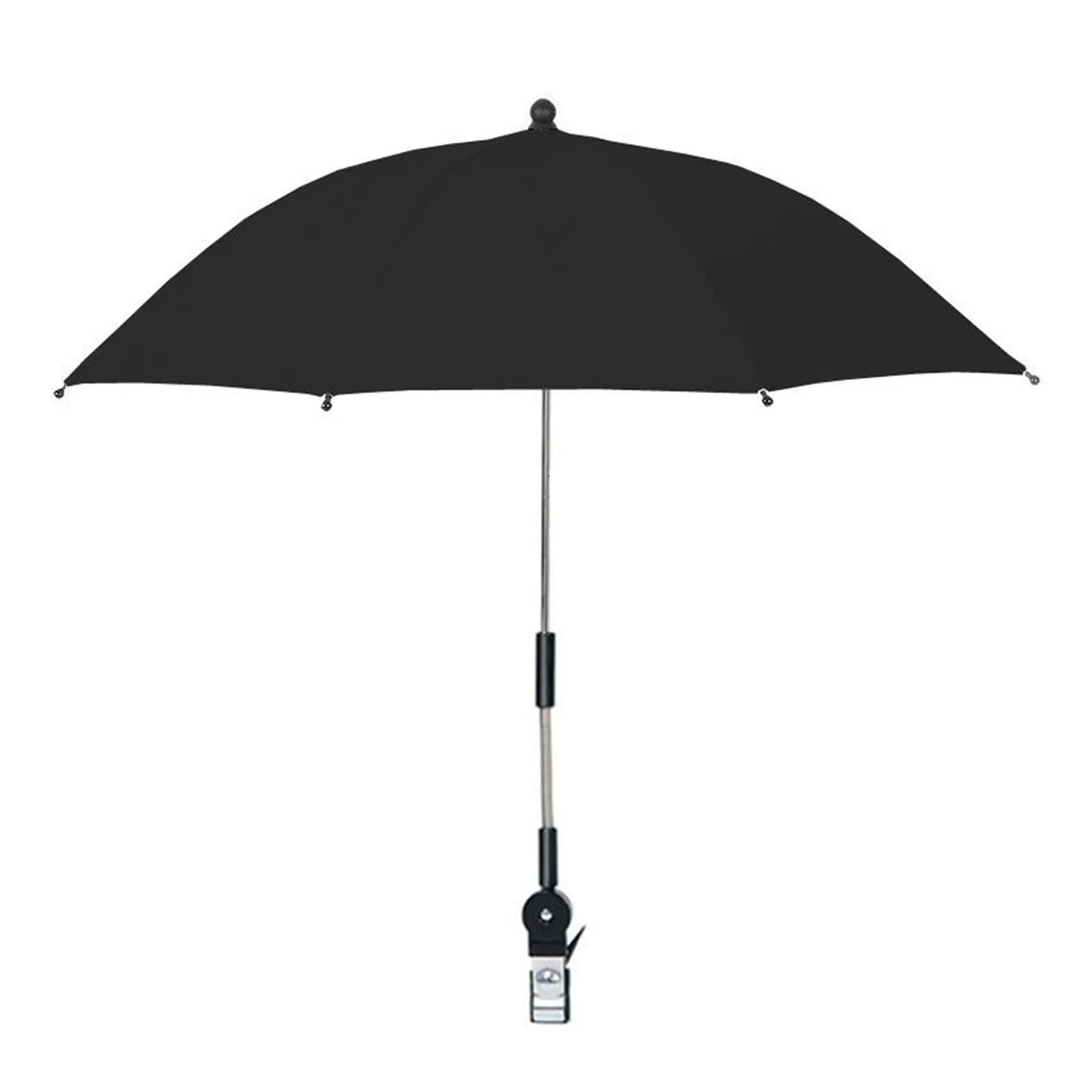 ZK20 Paraguas de silla de playa Protección UV Parasol para cochecito de bebé 360° Parasol ajustable para silla con pinza