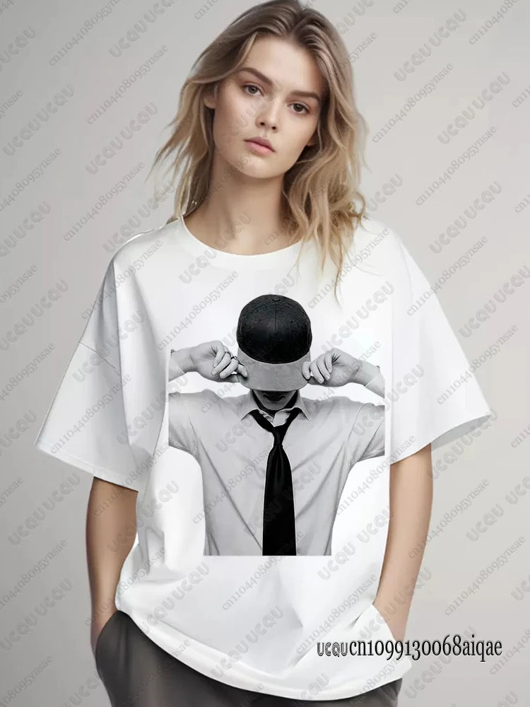 T-Shirt Imprimé Chanteur Pop Femme — Concert Tournée 2026, Fan, Style Y2K, Boy Band